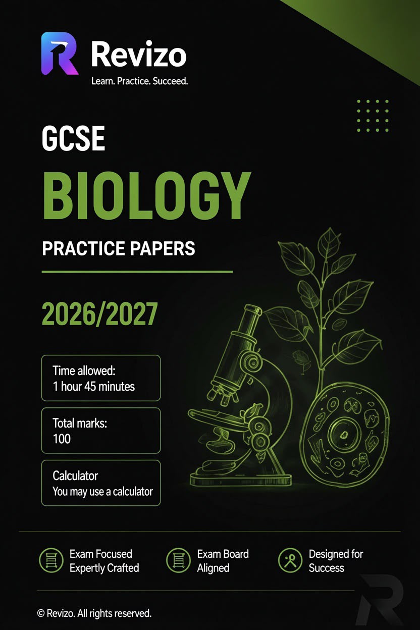 Revizo GCSE Biology Practice Paper front cover